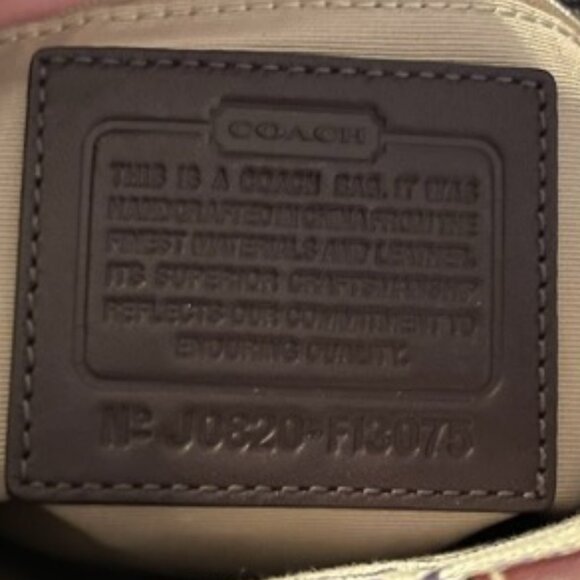 Coach Lavender Suede Canvas Signature Shoulder Bag - Picture 3 of 6